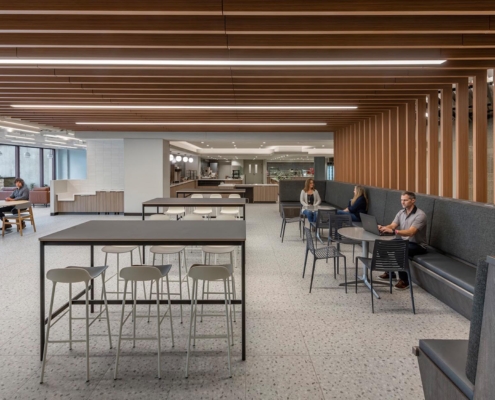 Front view of coworking space